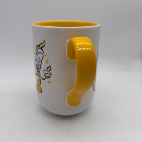 Disney Beauty and the Beast Lumiere and Cogsworth Cartoon Coffee Mug - Picture 4 of 13